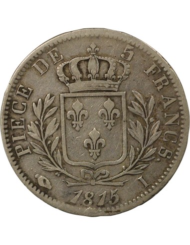 Louis XVIII Au Buste Habillé 5 francs Argent 1815 I Limoges