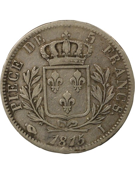 Louis XVIII Au Buste Habillé 5 francs Argent 1815 I Limoges