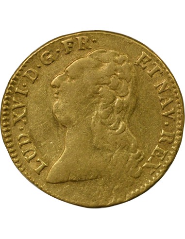 Louis XVI A la Tête nue 2 louis d'or Or 1790 T Nantes