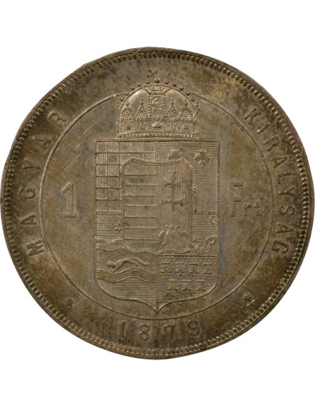 Roi de Hongrie François Joseph I - Forint Argent - 1879 Kremnica 1 forint Argent 1879 KB Kremnitz