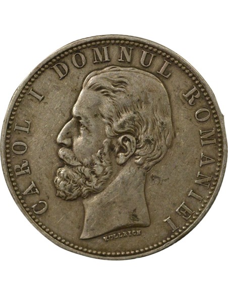 Roumanie Carol I Carol Ier - 5 Lei Argent - 1880 B Bucarest 5 lei Argent 1880 B Bucarest
