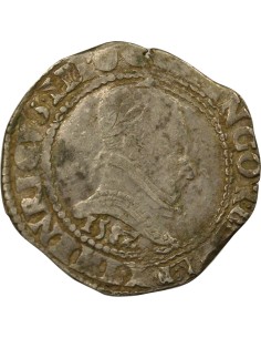 Henri III Au Col Plat 1 franc Argent 1582 L Bayonne 2