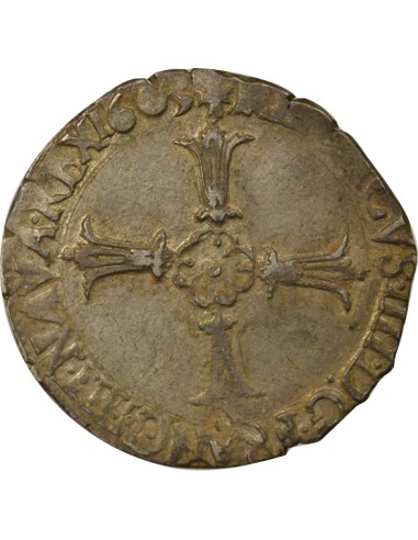 Roi de Navarre et de France Croix de Face 1/8 écu Argent 1603 T Nantes