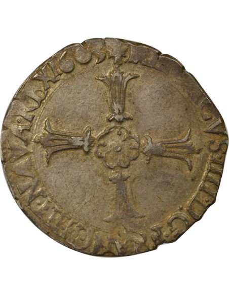 Roi de Navarre et de France Croix de Face 1/8 écu Argent 1603 T Nantes