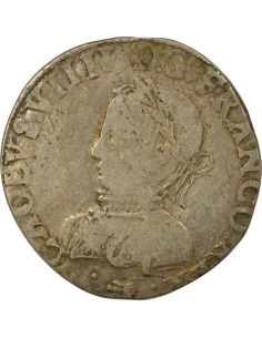Henri II 2e Type 1 teston Argent 1566 H La Rochelle 2