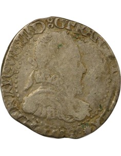 Henri III au Col Fraisé 1/2 franc Argent 1578 K Bordeaux 2