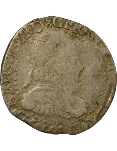 Henri III au Col Fraisé 1/2 franc Argent 1578 K Bordeaux