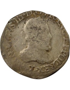 Henri III au Col Plat 1 teston Argent 1575-1576 T Nantes 2