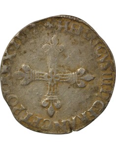 Henri III Croix de Face 1/4 écu Argent 1582 9 Rennes 2