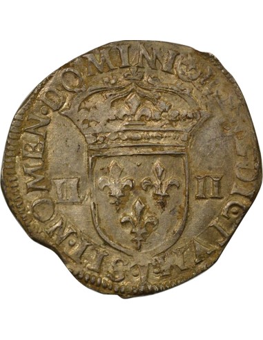 Henri IV - 1/4 Ecu Argent 1607 T Nantes - Croix feuillue