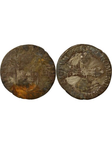 Louis XIII A la Croix fleurdelisée 1/4 ecu Argent 1643 G Poitiers