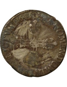 Louis XIII A la Croix fleurdelisée 1/4 ecu Argent 1643 G Poitiers 2