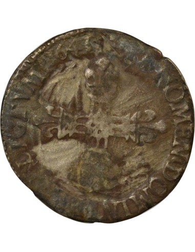 Louis XIII A la Croix fleurdelisée 1/4 ecu Argent 1643 G Poitiers