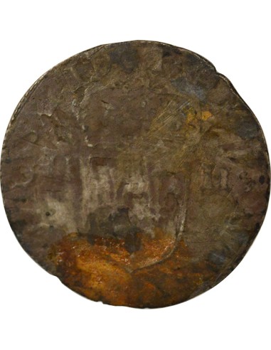 Louis XIII A la Croix fleurdelisée 1/4 ecu Argent 1643 G Poitiers