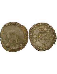 Henri II au nom de Henri II 1/2 teston Argent 1561 L Bayonne