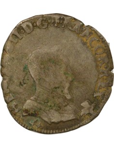 Henri II au nom de Henri II 1/2 teston Argent 1561 L Bayonne 2