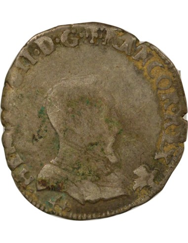 Henri II au nom de Henri II 1/2 teston Argent 1561 L Bayonne