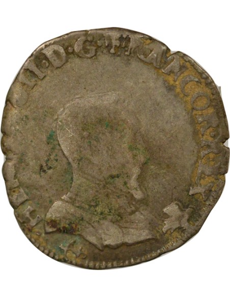 Henri II au nom de Henri II 1/2 teston Argent 1561 L Bayonne