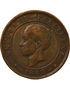 Haïti Fabre Geffrard Fabre Geffrard - 20 Centimes - 1863 Heaton 20 centimes Bronze 1863 H Heaton 2