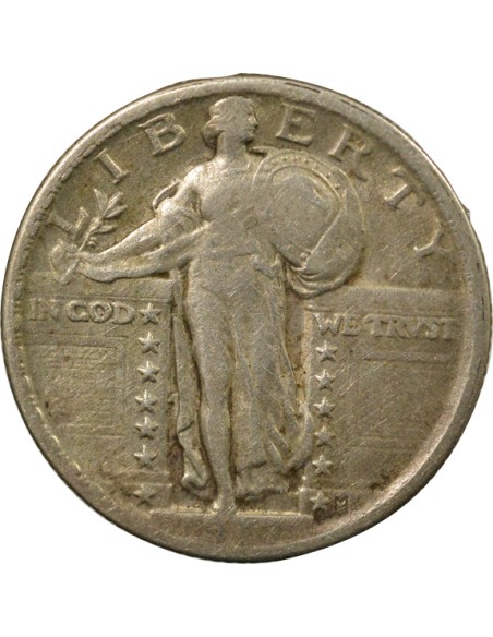 2e Type 1/4 Dollar Argent 1917 Philadelphie