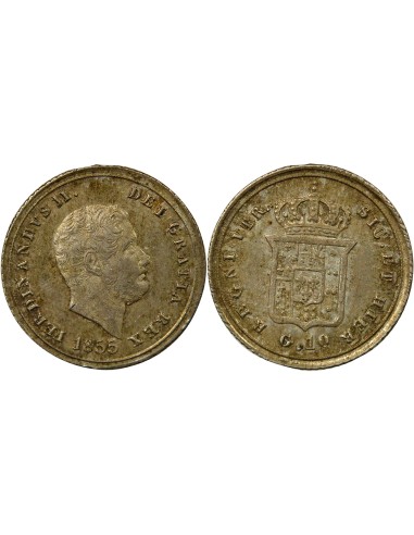 Naples et Sicile Ferdinand II des Deux-Siciles Ferdinand II - 10 Grana Argent - 1855 10 grana Argent 1855