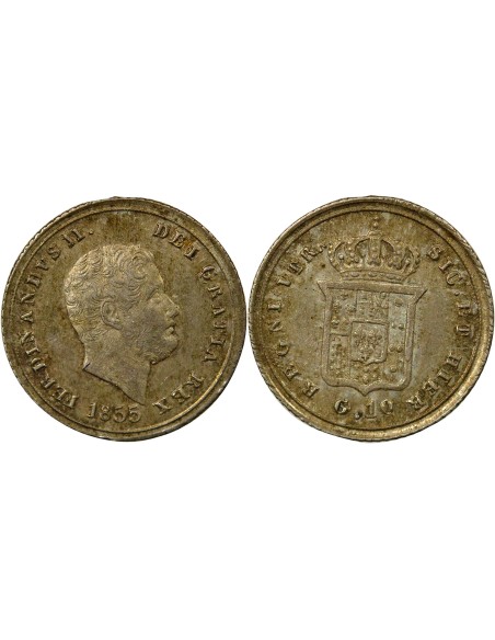Naples et Sicile Ferdinand II des Deux-Siciles Ferdinand II - 10 Grana Argent - 1855 10 grana Argent 1855
