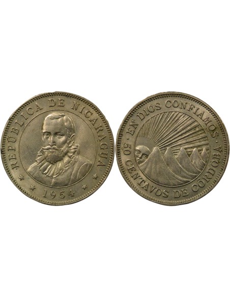 Nicaragua 50 Centavos - 1954 Londres 50 centavos Cuivre-Nickel 1954 Londres