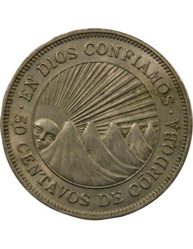 Nicaragua 50 Centavos - 1954 Londres 50 centavos Cuivre-Nickel 1954 Londres
