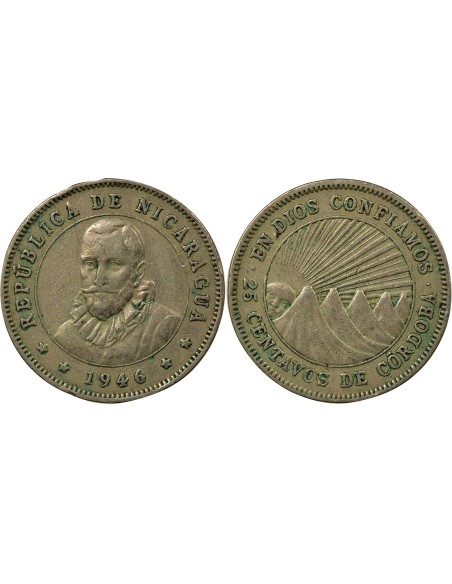 Nicaragua 25 Centavos - 1946 Londres 25 centavos Cuivre-Nickel 1946 Londres