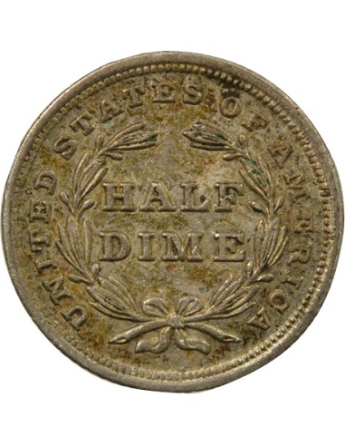 USA Liberté Assise 1/2 dime Argent 1837 Philadelphie