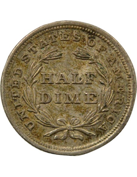 USA Liberté Assise 1/2 dime Argent 1837 Philadelphie