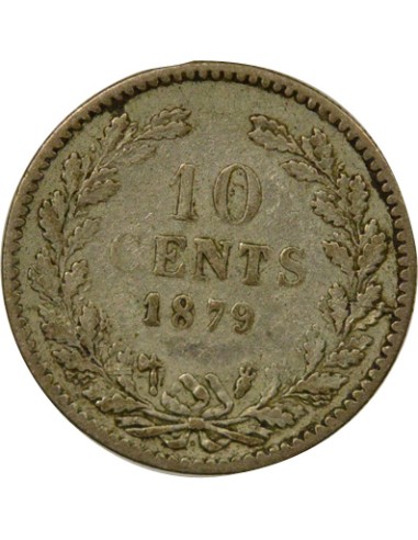 Pays-Bas Guillaume III des Pays-Bas Guillaume III - 10 Cents Argent - 1879 Utrecht 10 cents Argent 1879 Utrecht