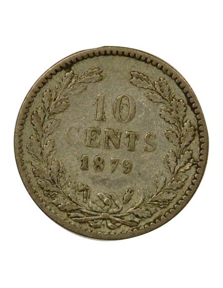 Pays-Bas Guillaume III des Pays-Bas Guillaume III - 10 Cents Argent - 1879 Utrecht 10 cents Argent 1879 Utrecht