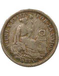 Pérou 1/2 Dinero Argent - 1902/0 Lima 1 dinero Argent 1902/0 BF Lima 2