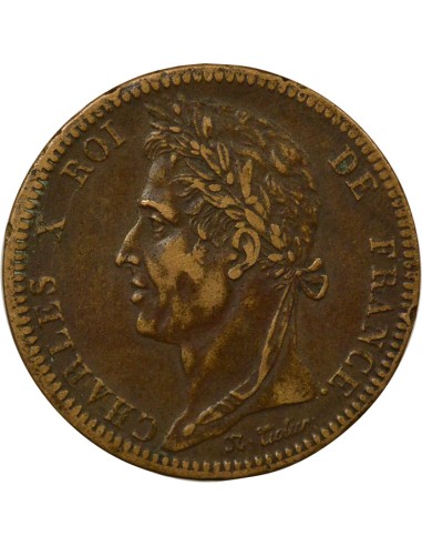 Charles X - 10 Centimes - 1828  A Paris 10 centimes Bronze 1828 A - Paris