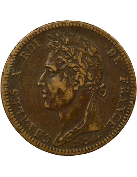 Charles X - 10 Centimes - 1828  A Paris 10 centimes Bronze 1828 A - Paris