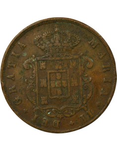 Portugal Maria II Marie II - 20 Reis - 1850 Lisbonne 20 reis Cuivre 1850 Lisbonne 2