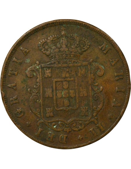 Portugal Maria II Marie II - 20 Reis - 1850 Lisbonne 20 reis Cuivre 1850 Lisbonne