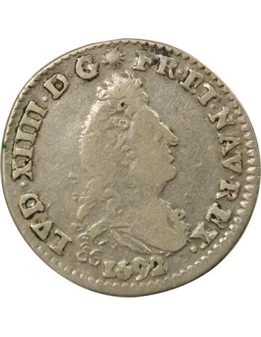 Réformé 4 sols Argent 1692 E Tours