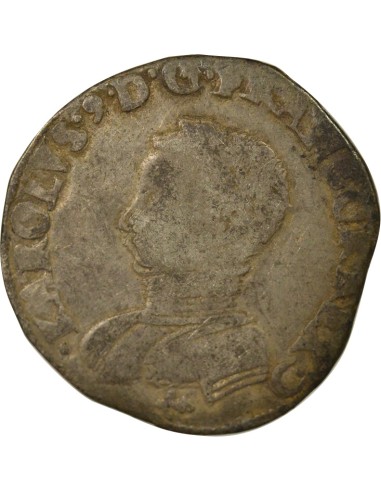 Charles IX 4e Type 1 teston Argent 1562 L Bayonne