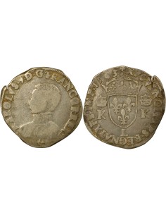 Charles IX 4e Type 1 teston Argent 1563 L Bayonne