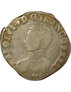Charles IX 4e Type 1 teston Argent 1563 L Bayonne 2