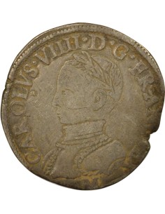 Charles IX 2e Type 1 teston Argent 1563 M Toulouse 2