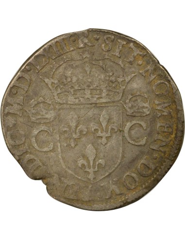 Charles IX 2e Type 1 teston Argent 1563 M Toulouse