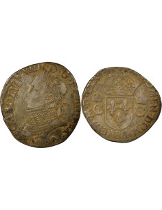 Charles IX au nom de Charles IX 1 teston Argent 1575 M Toulouse