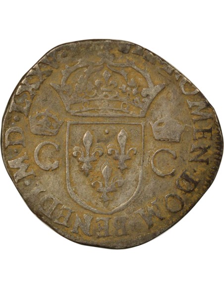 Charles IX au nom de Charles IX 1 teston Argent 1575 M Toulouse