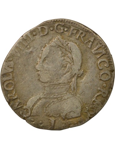 Charles IX 5e Type 1 teston Argent 1564 I Limoges