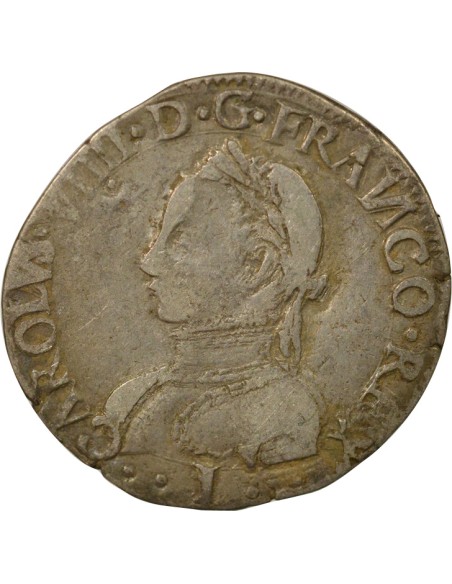 Charles IX 5e Type 1 teston Argent 1564 I Limoges