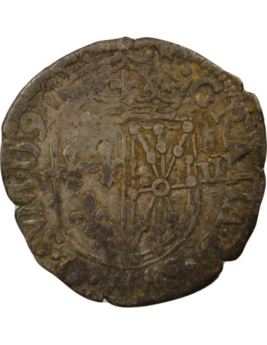 Henri IV - 1/8 Ecu Argent - 1591 Saint Palais 1/8 ecu Argent 1591 F St Palais