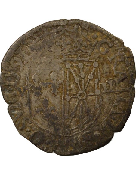 Henri IV - 1/8 Ecu Argent - 1591 Saint Palais 1/8 ecu Argent 1591 F St Palais